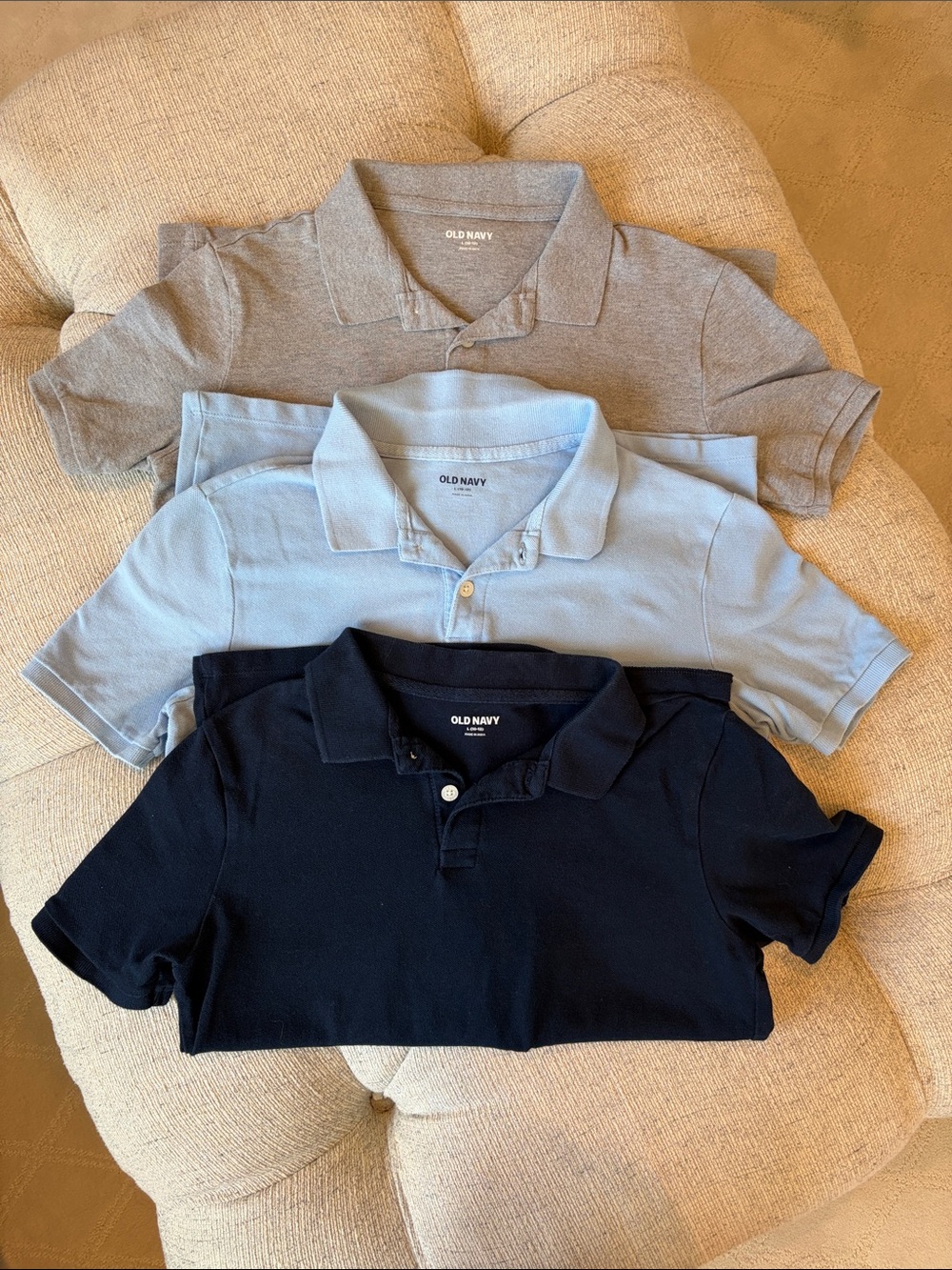Set of 3 polo collared shirts